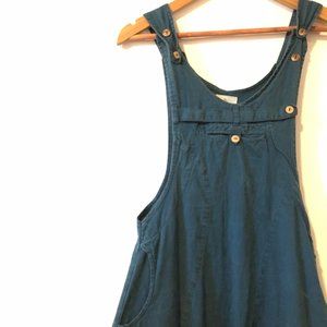 Teal Blue Drop Crotch Overalls/Romper